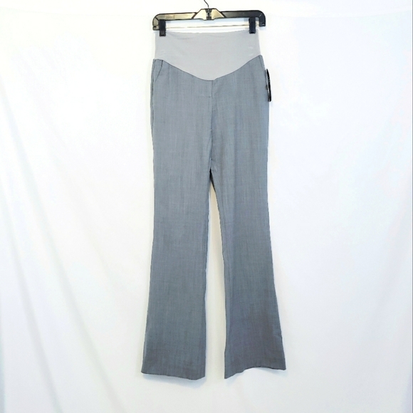 *Last Chance* NWT Theory Brinton Maternity Dress Pants Trousers Heather Grey - Picture 2 of 10